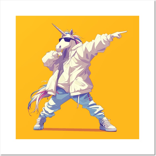 dabbing unicorn Wall Art by StevenBag